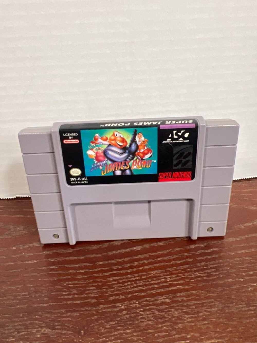 James Pond SNES Super Nintendo Game Cartridge 1992